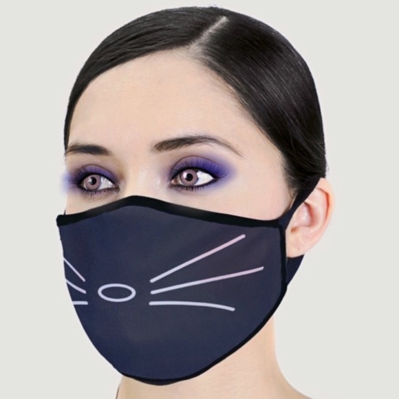 Available Now! Kitty Whiskers Washable Face Mask - Picture 9 of 9